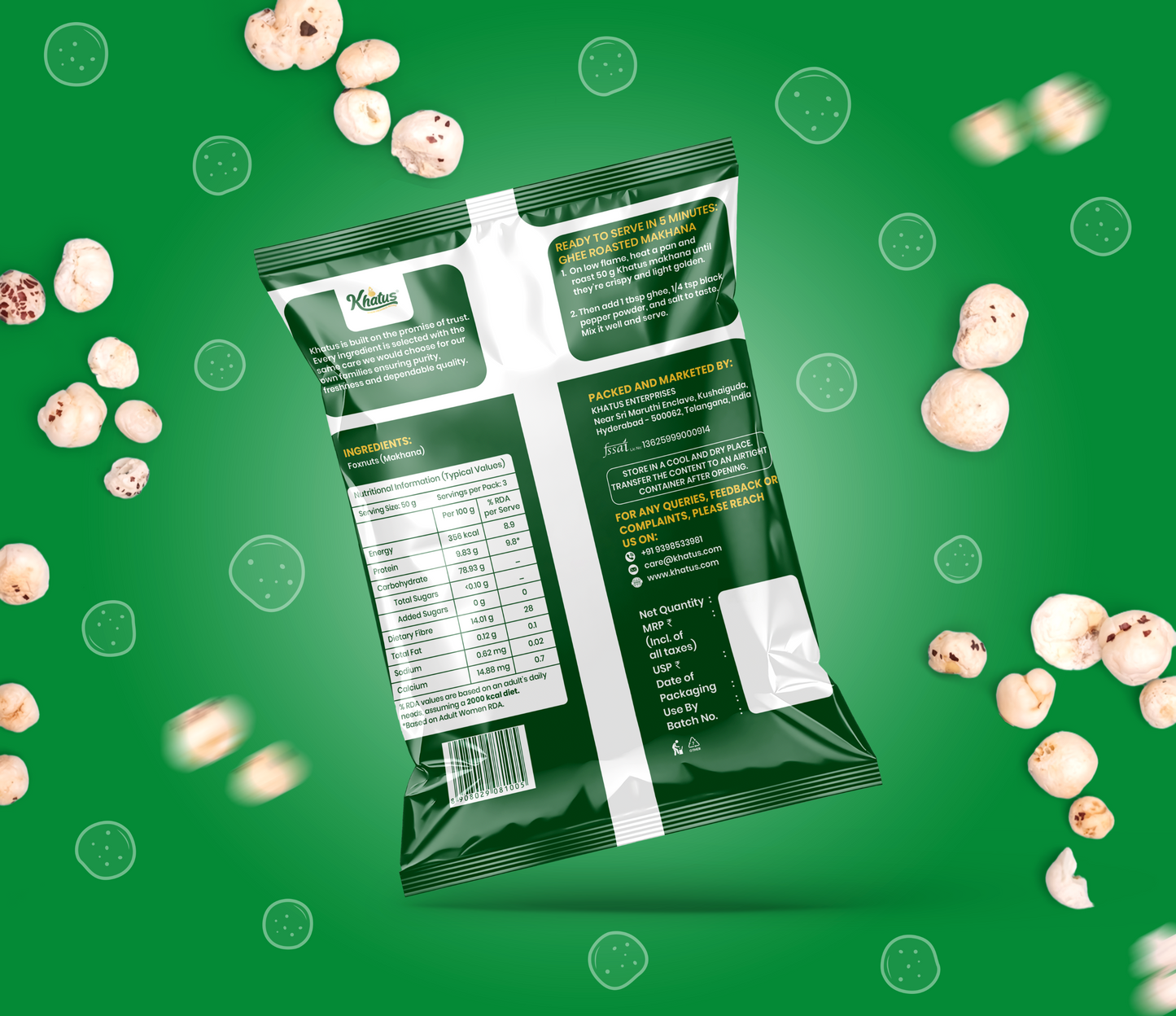 Khatus Fox Nuts (Phool Makhana) – 120 g